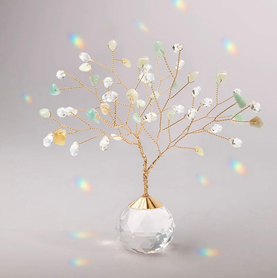 Suncatcher Tree of Life - Amazonite/Courage/Gold