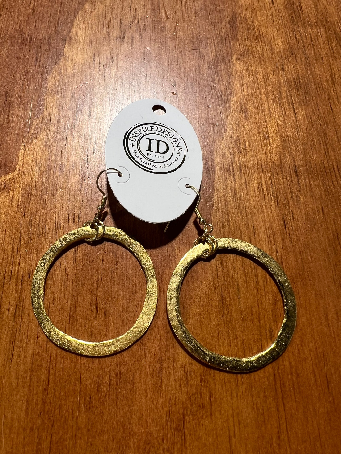 Donut Disc Earring-Gold