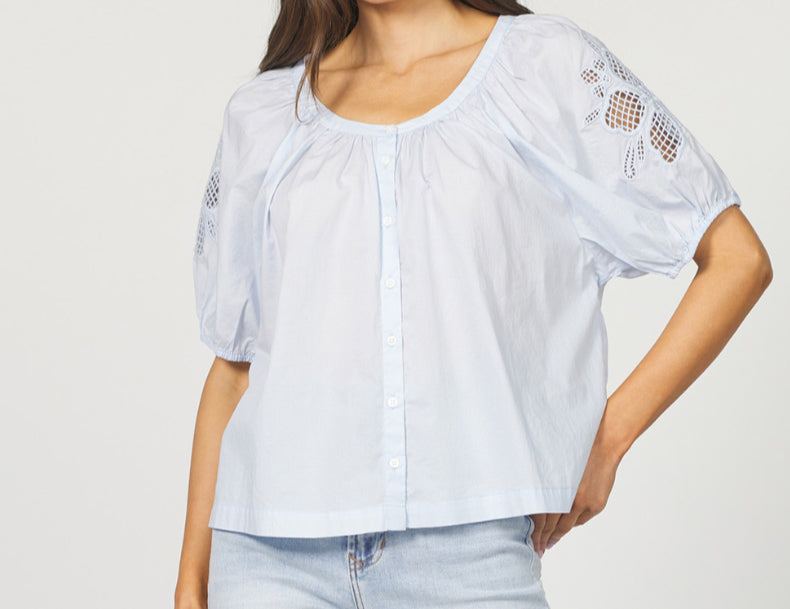 Emiline Top-Skyway Blue