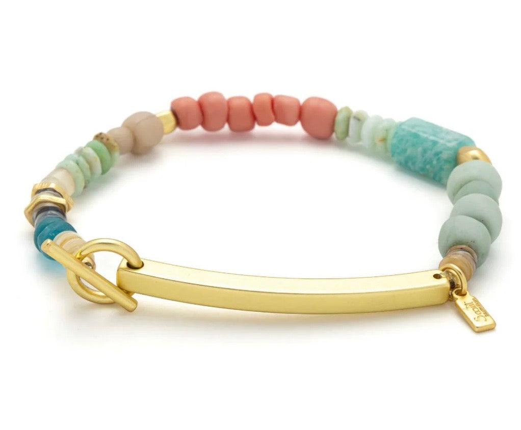 Hidden Message Bracelet - Crushing It/Amazonite/Gold