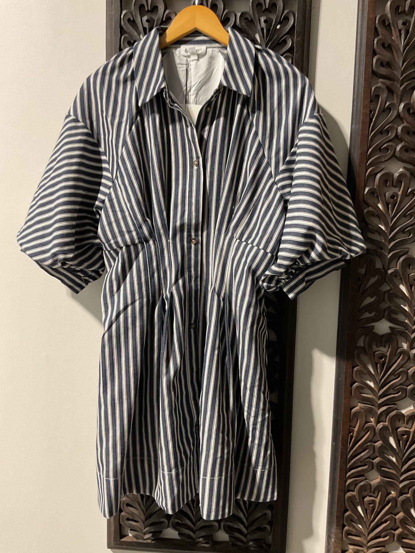 Puff Sleeve Stripe Dress