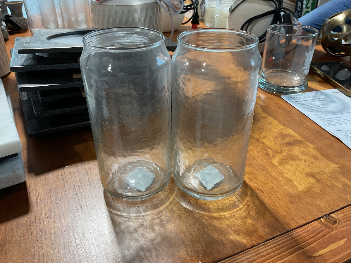 Hammered drink glass