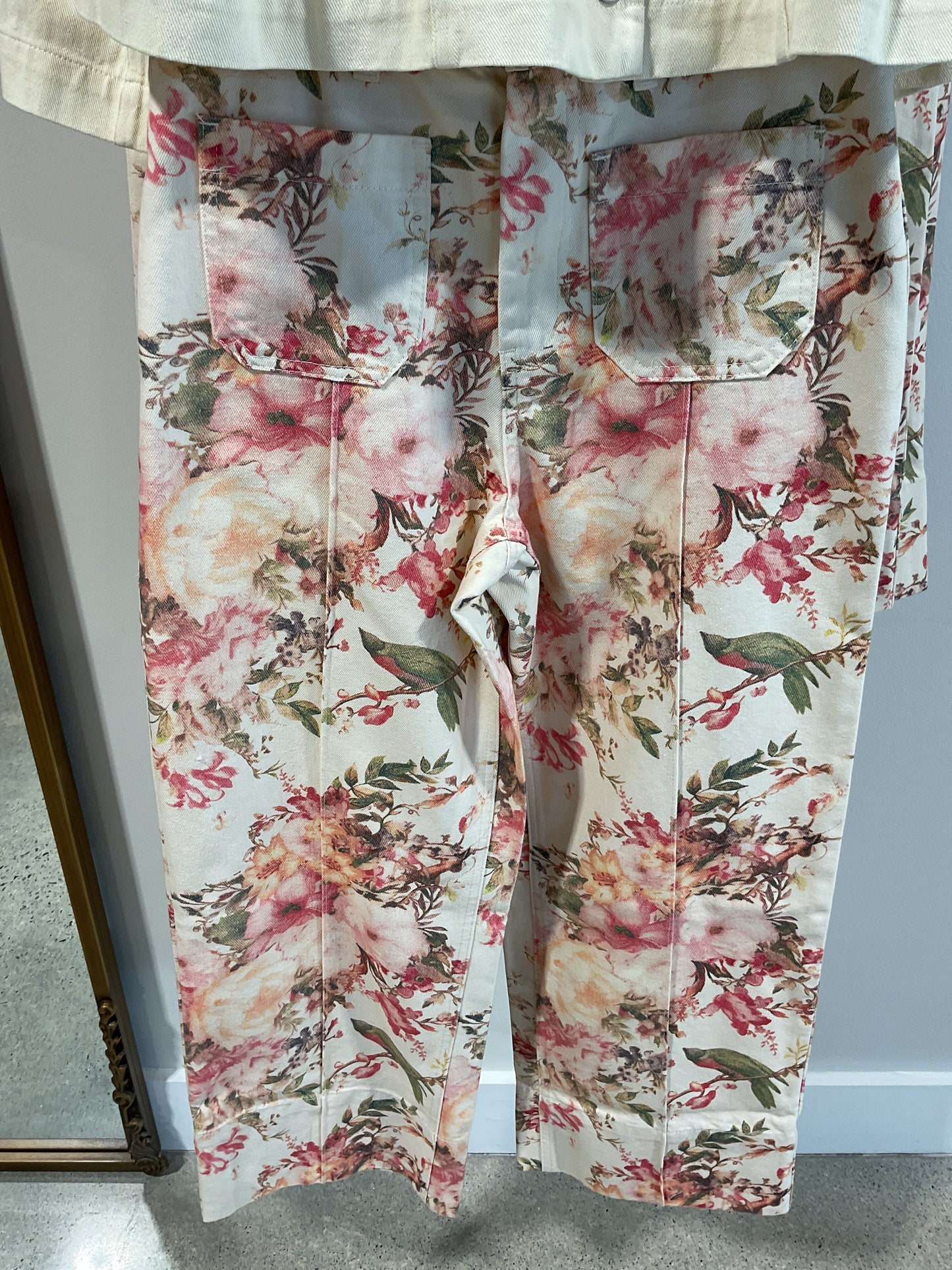 Floral wide leg pant