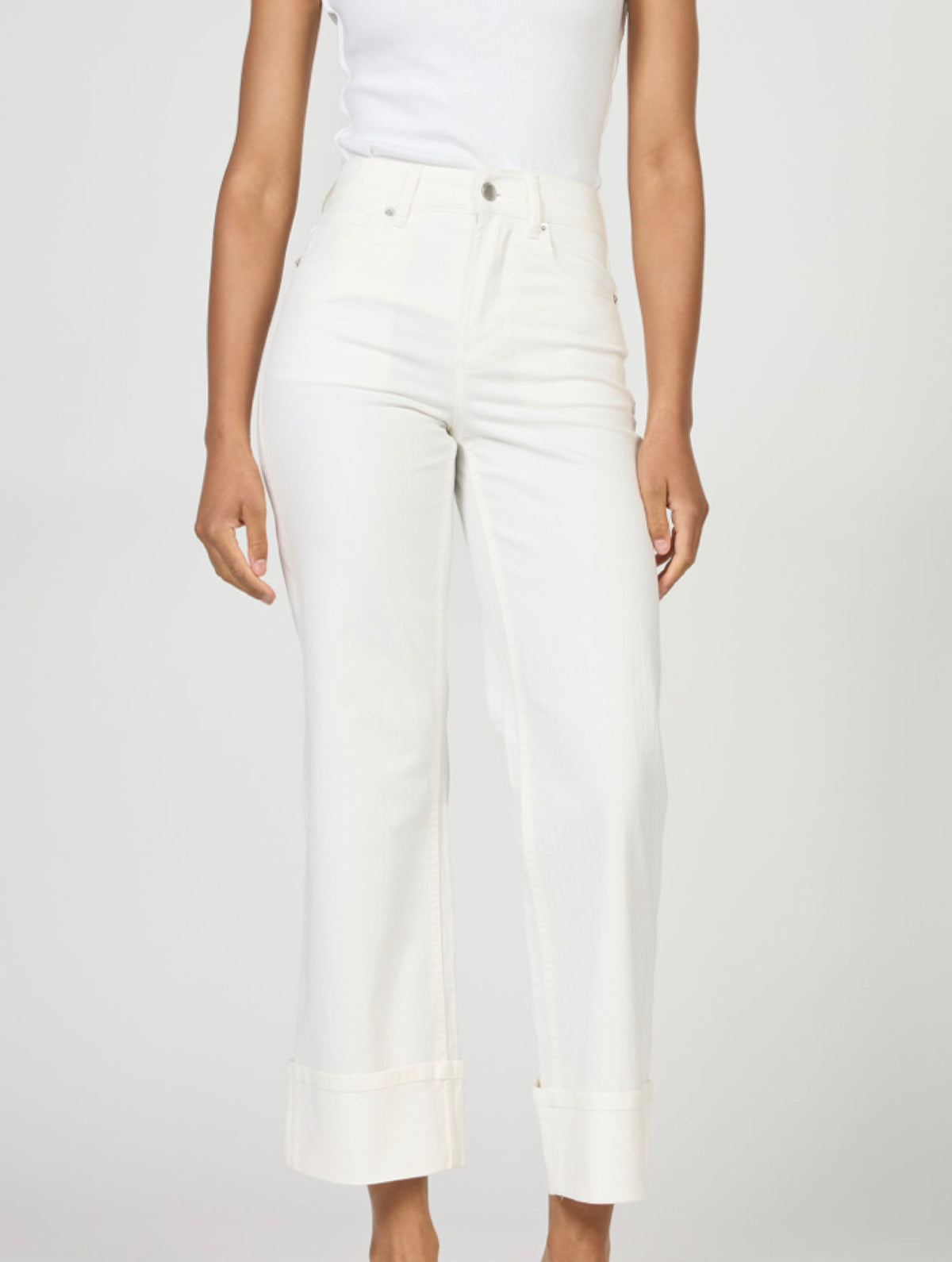 Holly Cuffed Jeans-White