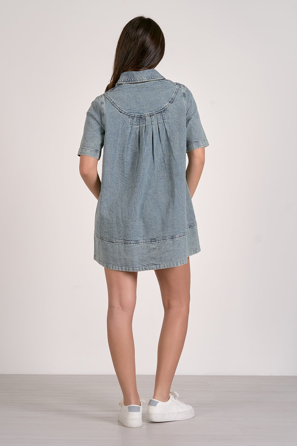 Collared Denim Dress