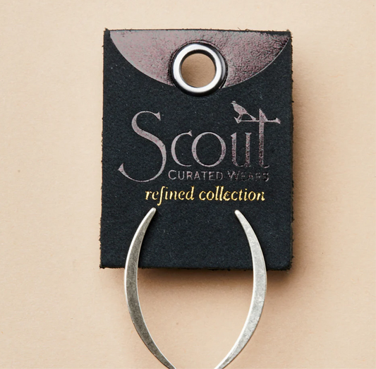 Refined Earring Collection - Gibbous Slice Stud/Sterling Silver