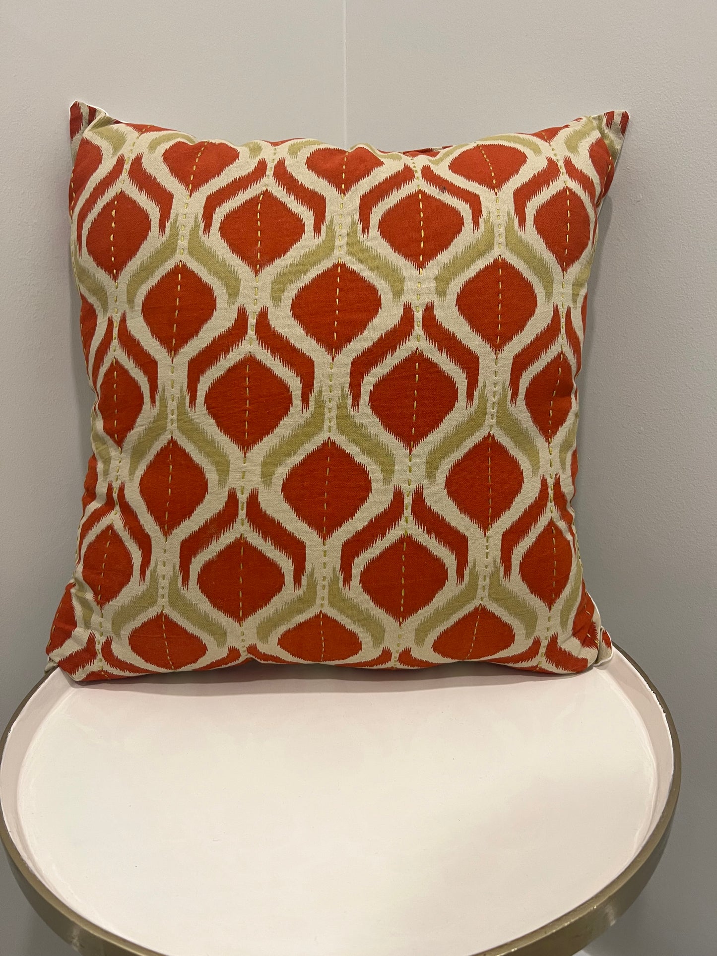 Ikat Pillow-Orange