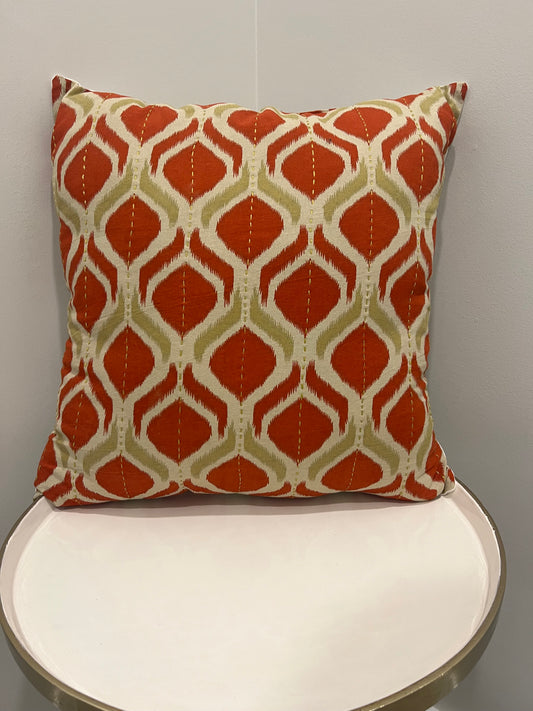 Ikat Pillow-Orange