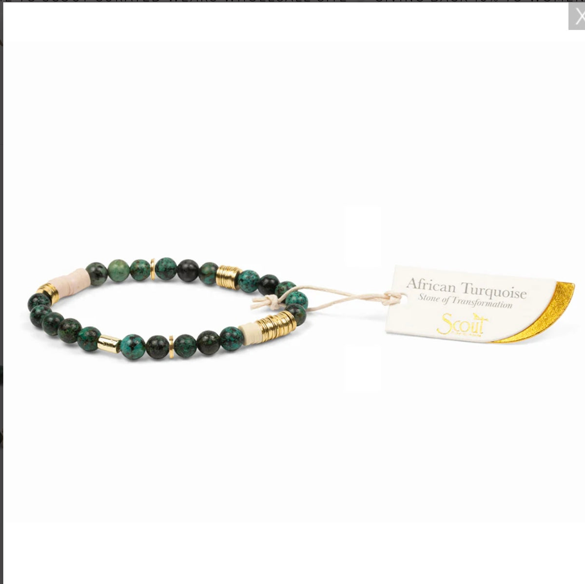 Intermix Stone Stacking Bracelet - African Turquoise