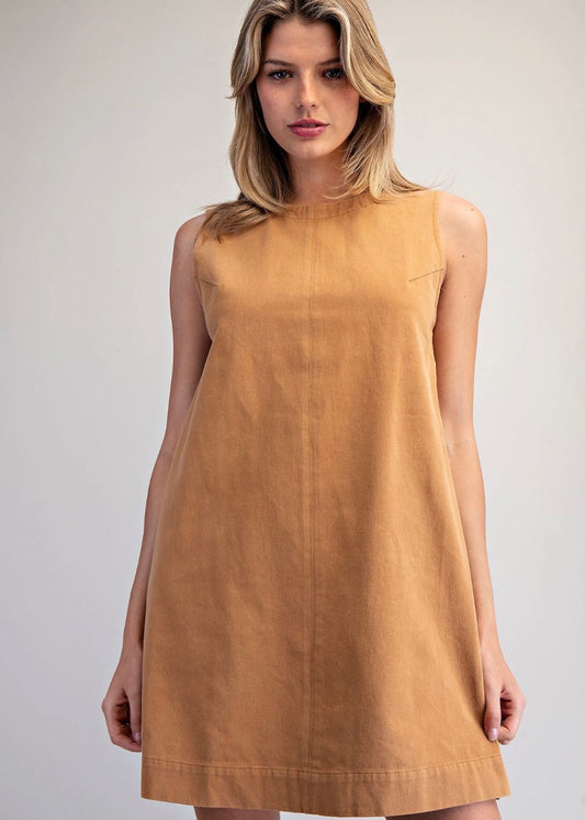 Back Zip Mini Dress