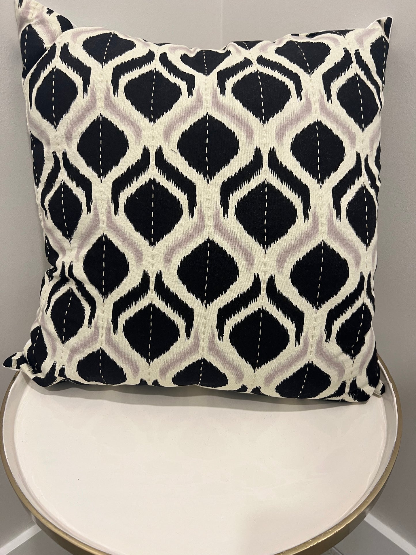 Ikat Pillow-Black
