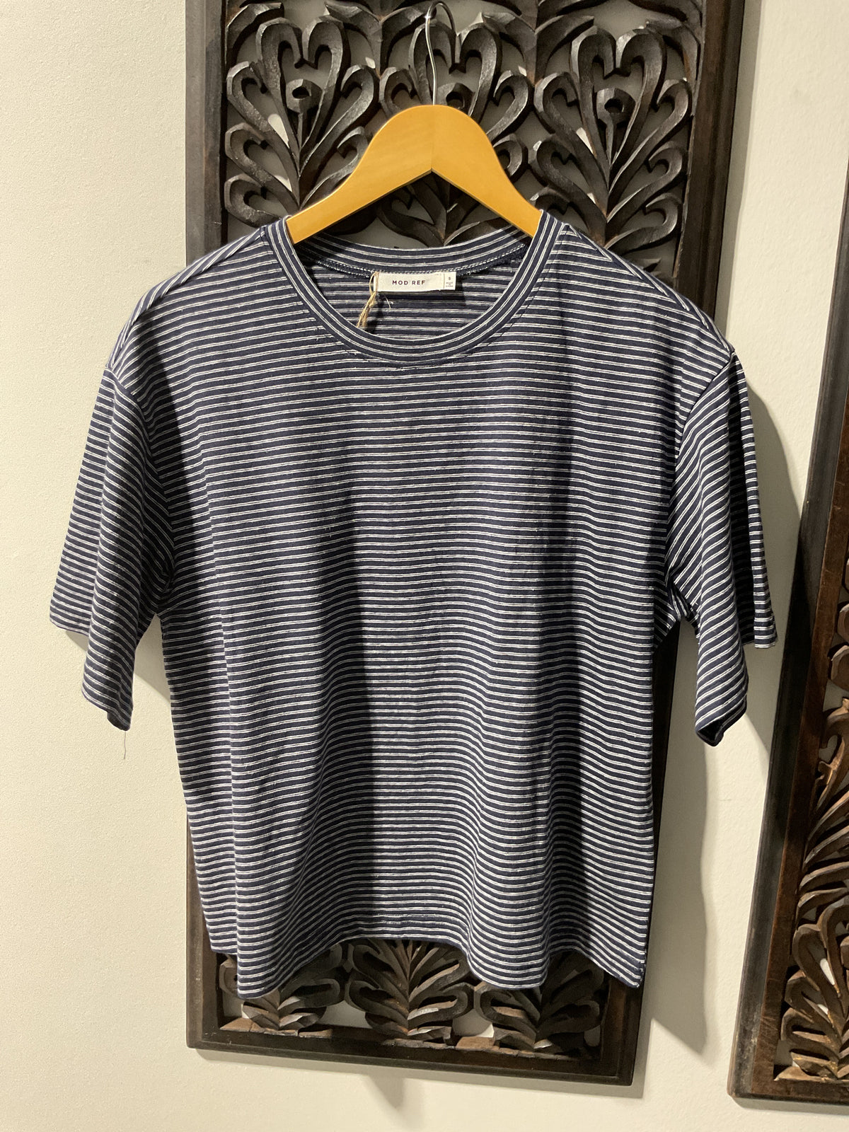 The Anne Top- navy/white
