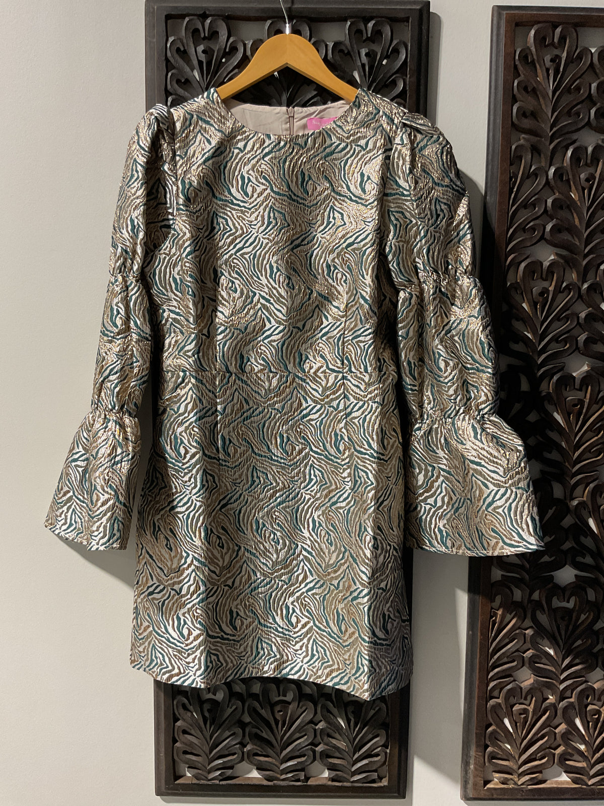 Anika Dress-Zebra Jacquard
