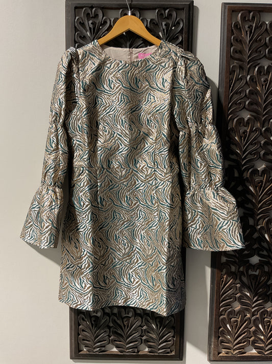 Anika Dress-Zebra Jacquard