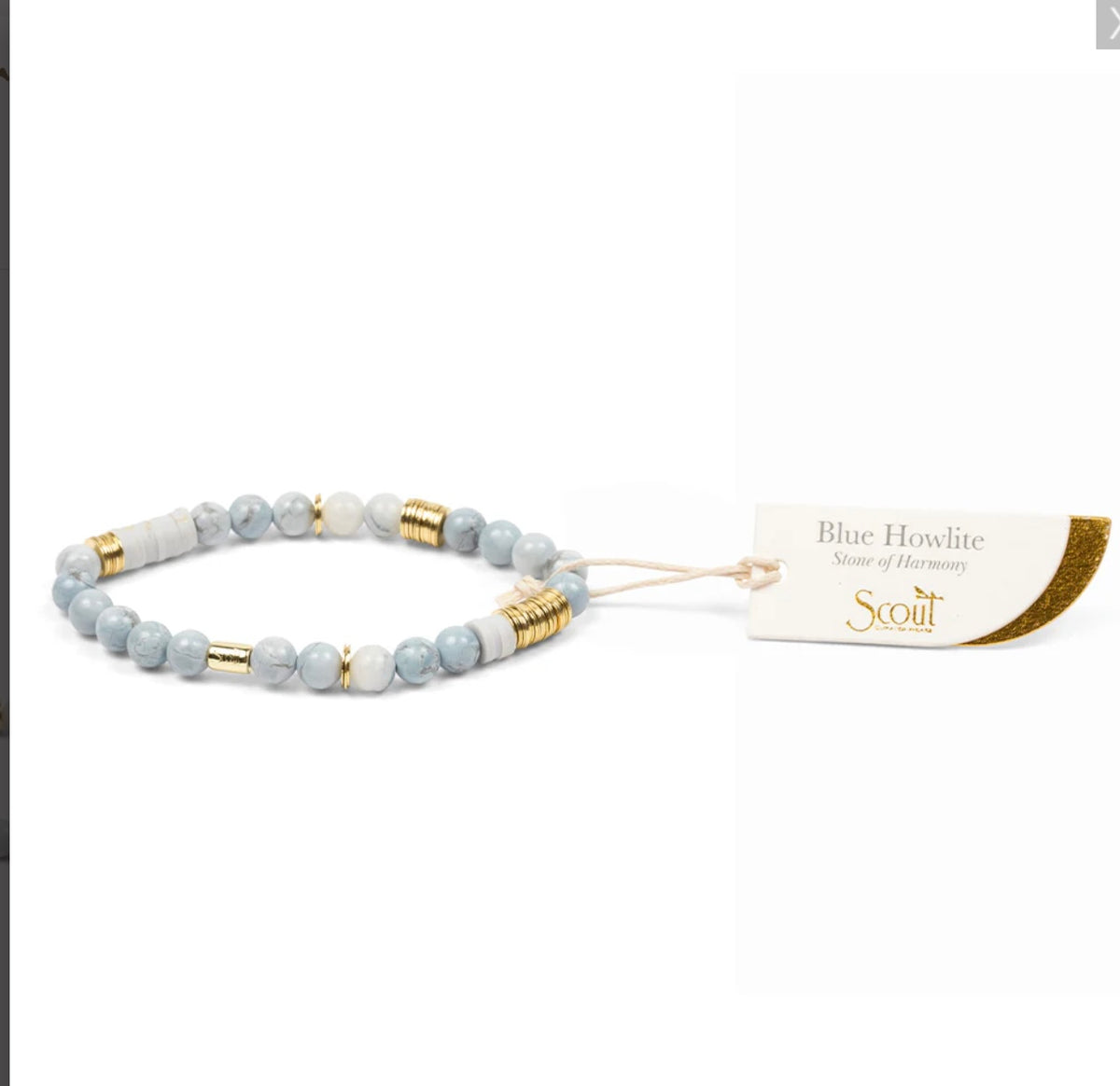 Intermix Stone Stacking Bracelet - Blue Howlite