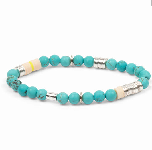 Intermix Stone Stacking Bracelet - Turquoise