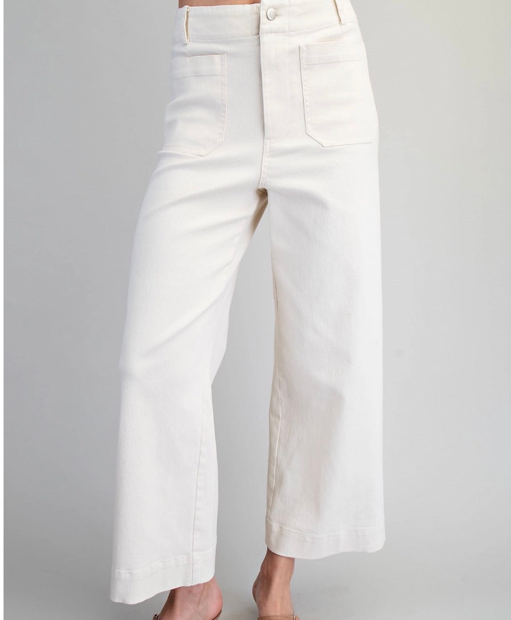 Wide Leg Pants- Butter Cream