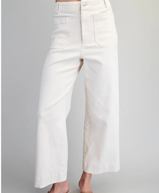 Wide Leg Pants- Butter Cream