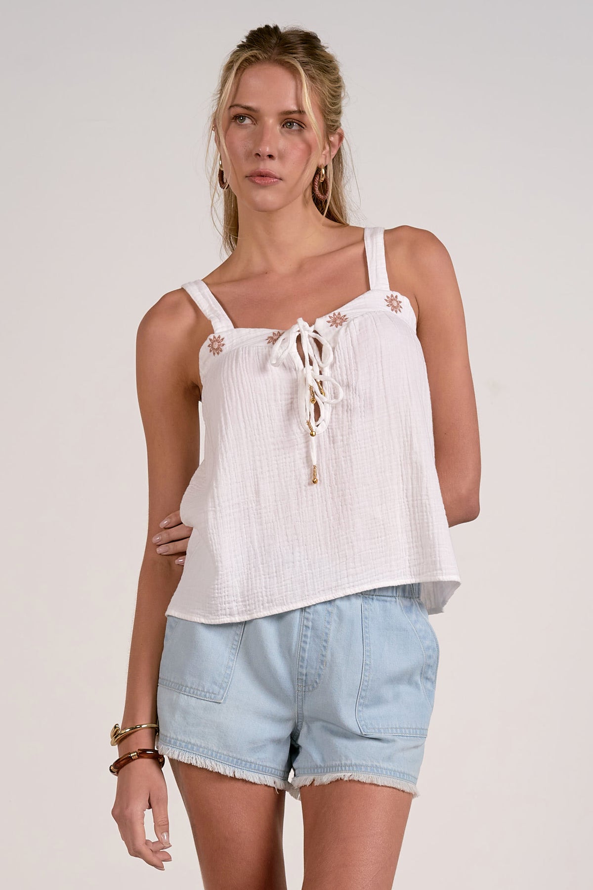 Tie front Tank Top