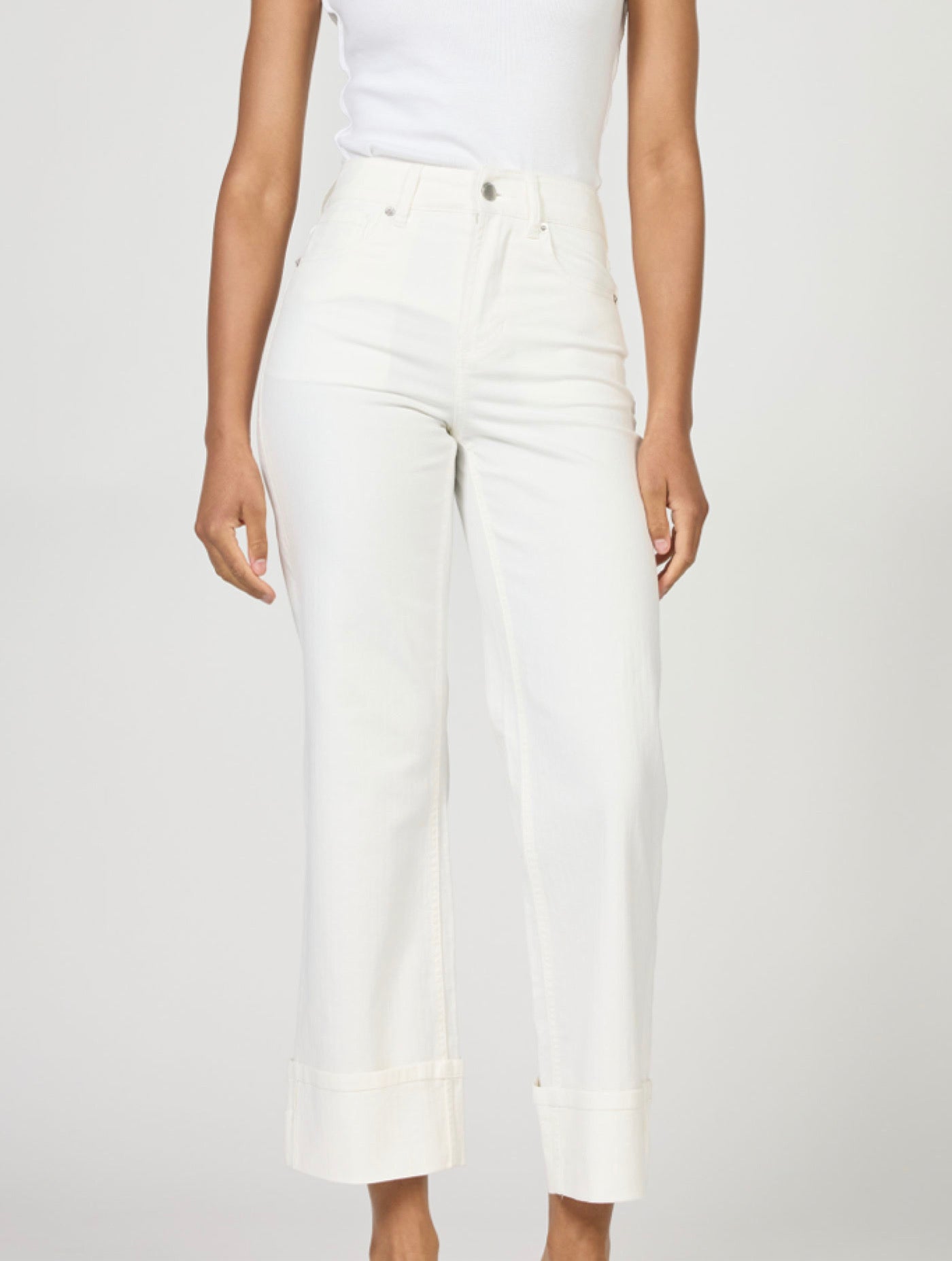 Holly Cuffed Jeans-White