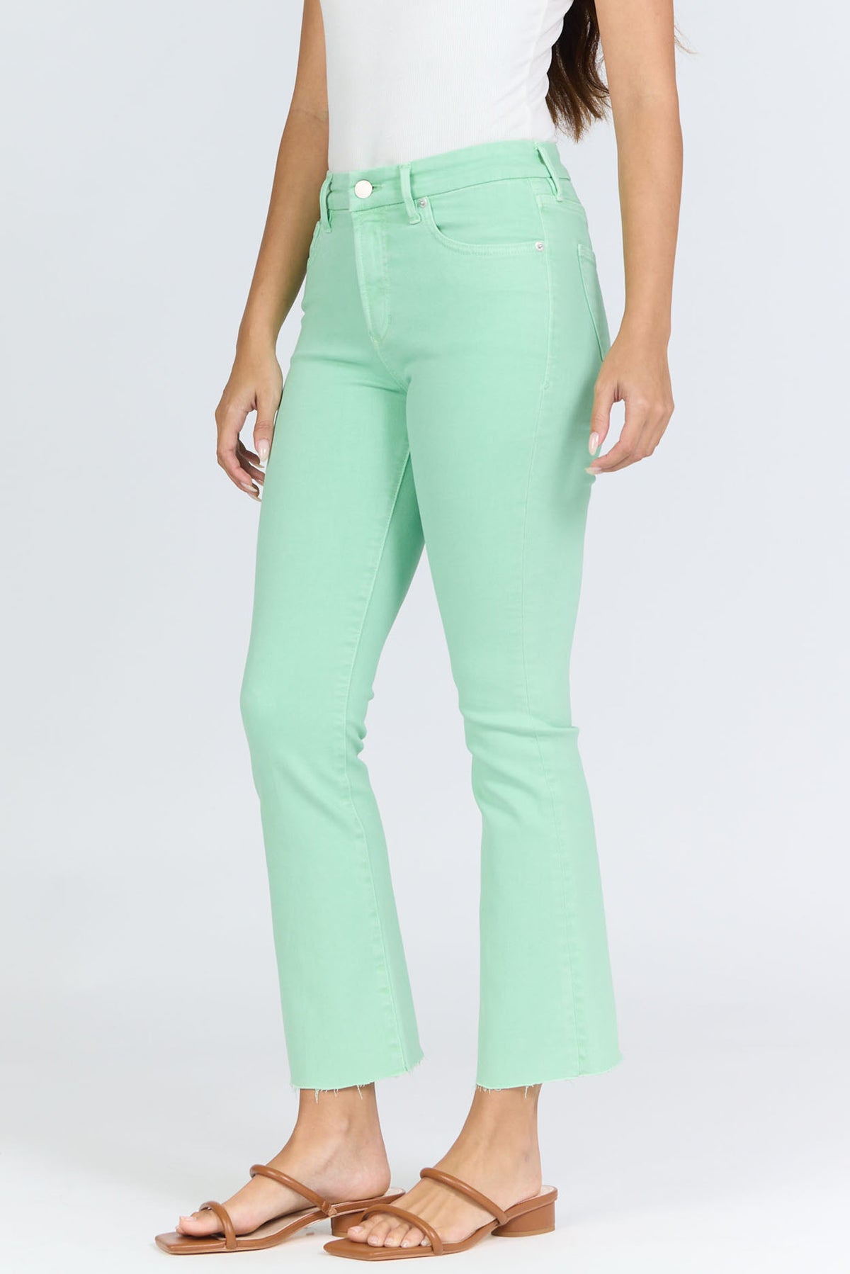 Jeanne Cropped Jeans - Green